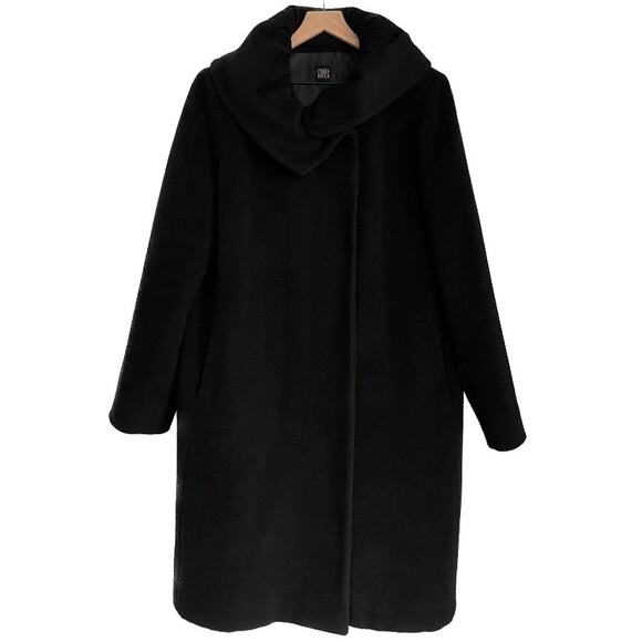 Cinzia Rocca Black Wool Coat Size 16 - Picture 2 of 13